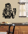 Patriotic Sugar Skull Girl Vinyl Wall Decal