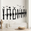 Ocean Pier Posts and Seagulls Vinyl Home Décor Wall Decal 