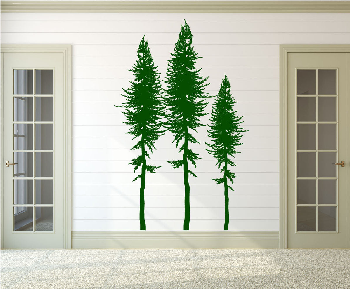 Pine Evergreen Trees Forest Vinyl Home decor Wall Decal