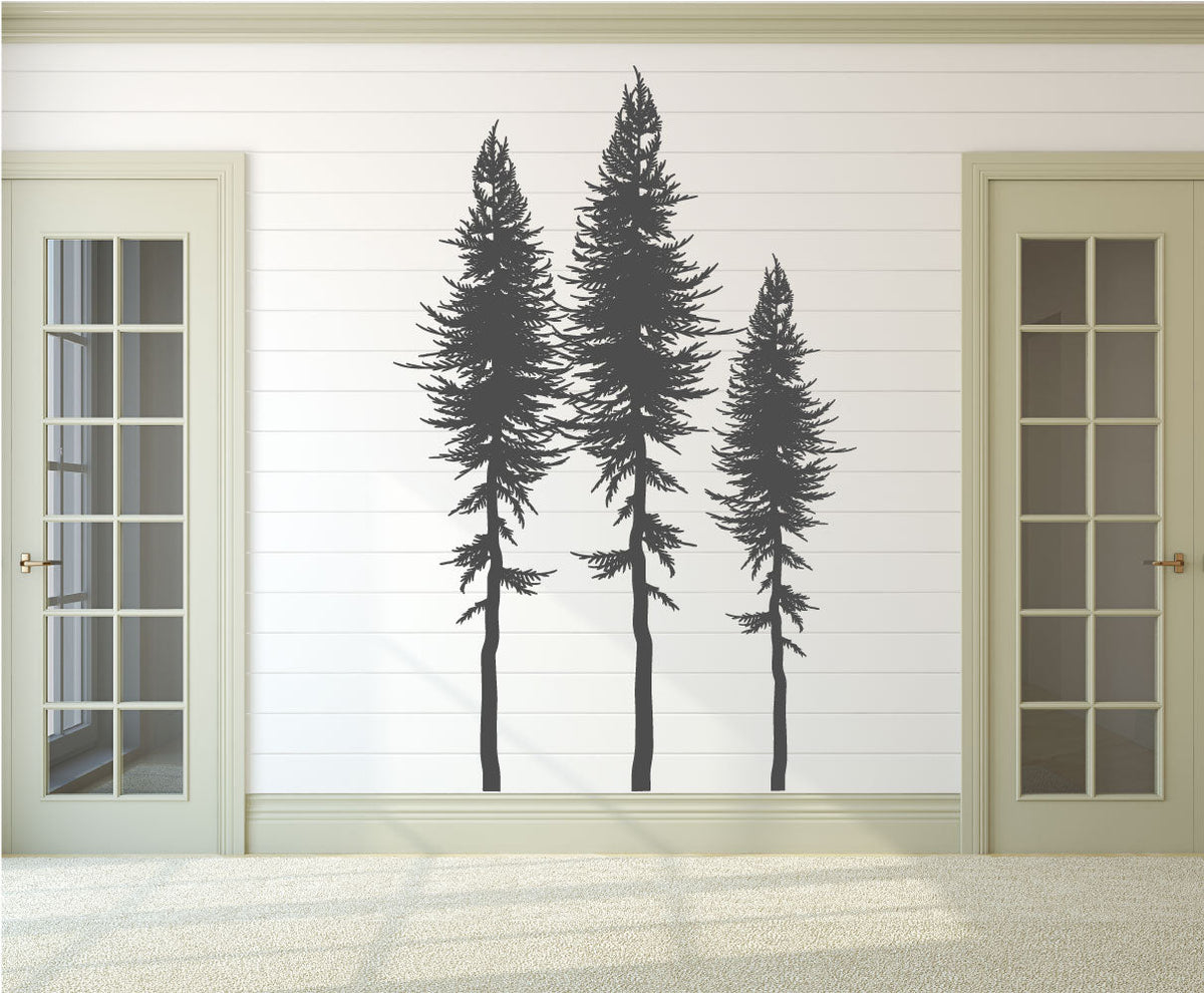 Pine Evergreen Trees Forest Vinyl Home decor Wall Decal