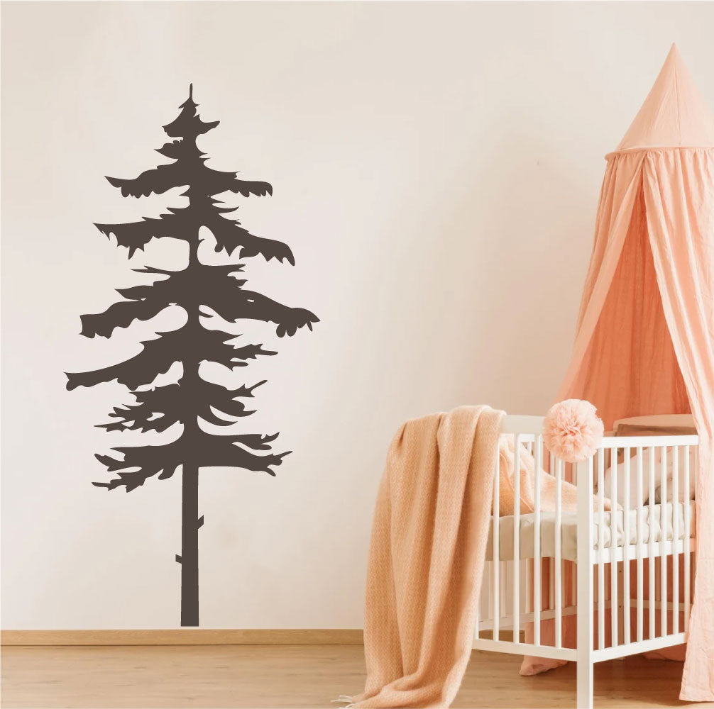 Pine Tree Silhouette Vinyl Wall Decal