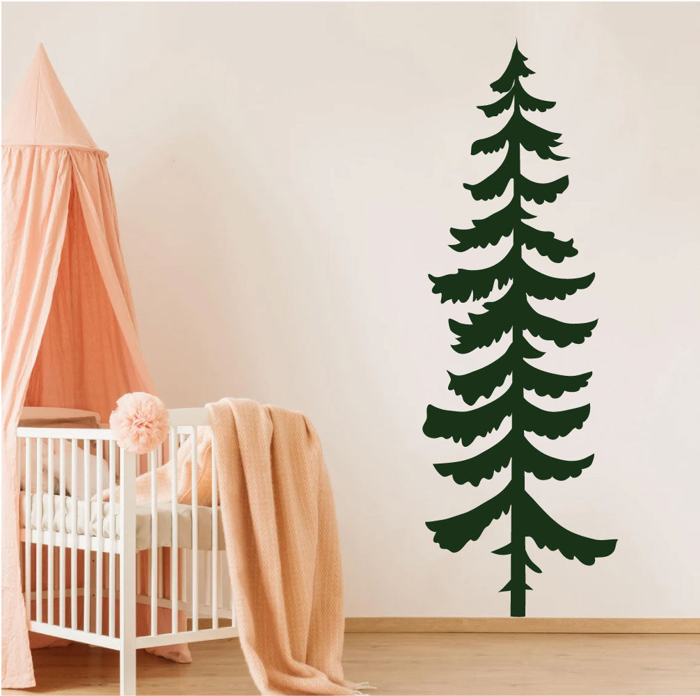 Pine Tree Silhouette Vinyl Wall Decal