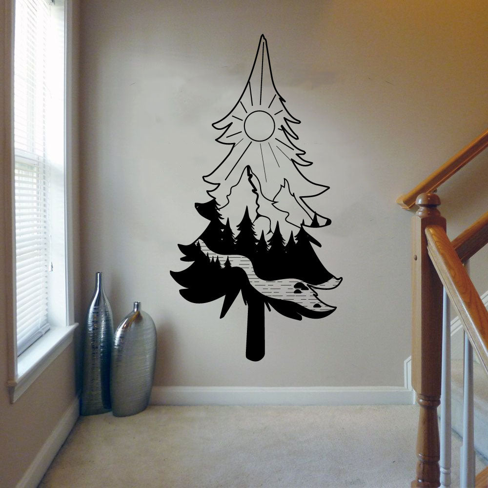 Pine Tree Vinyl Wall Decal