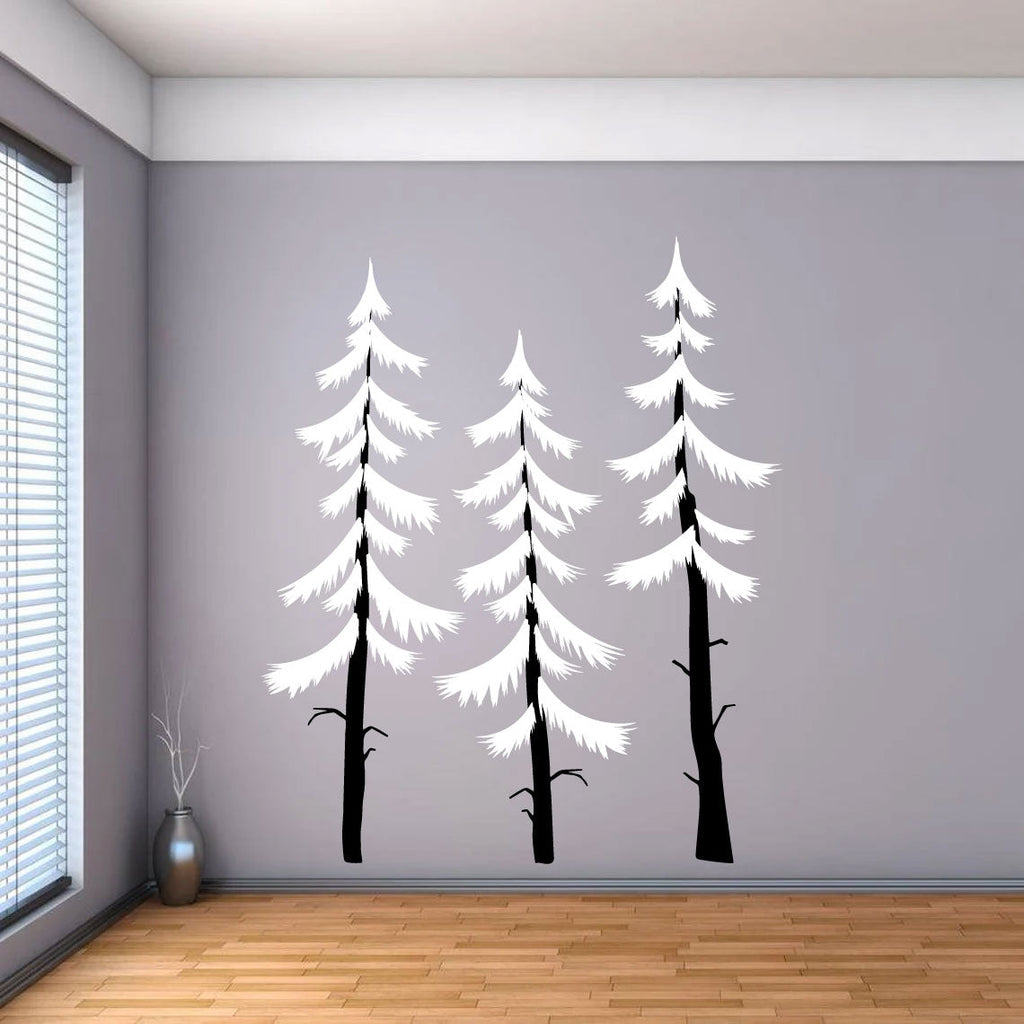 Woodland Pine Trees Vinyl Wall Decal