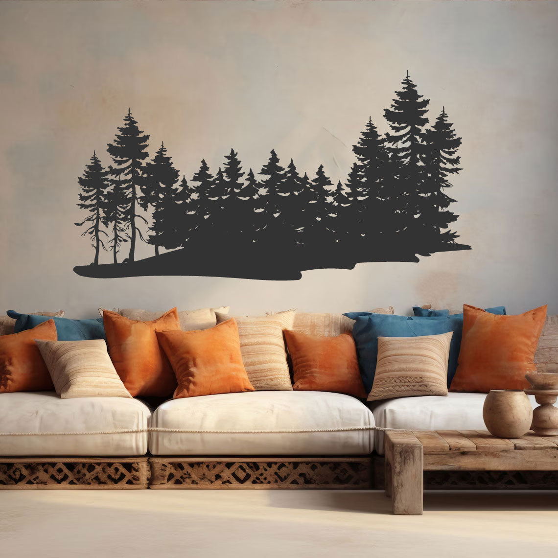 Pine Trees Forest Vinyl Wall Decal
