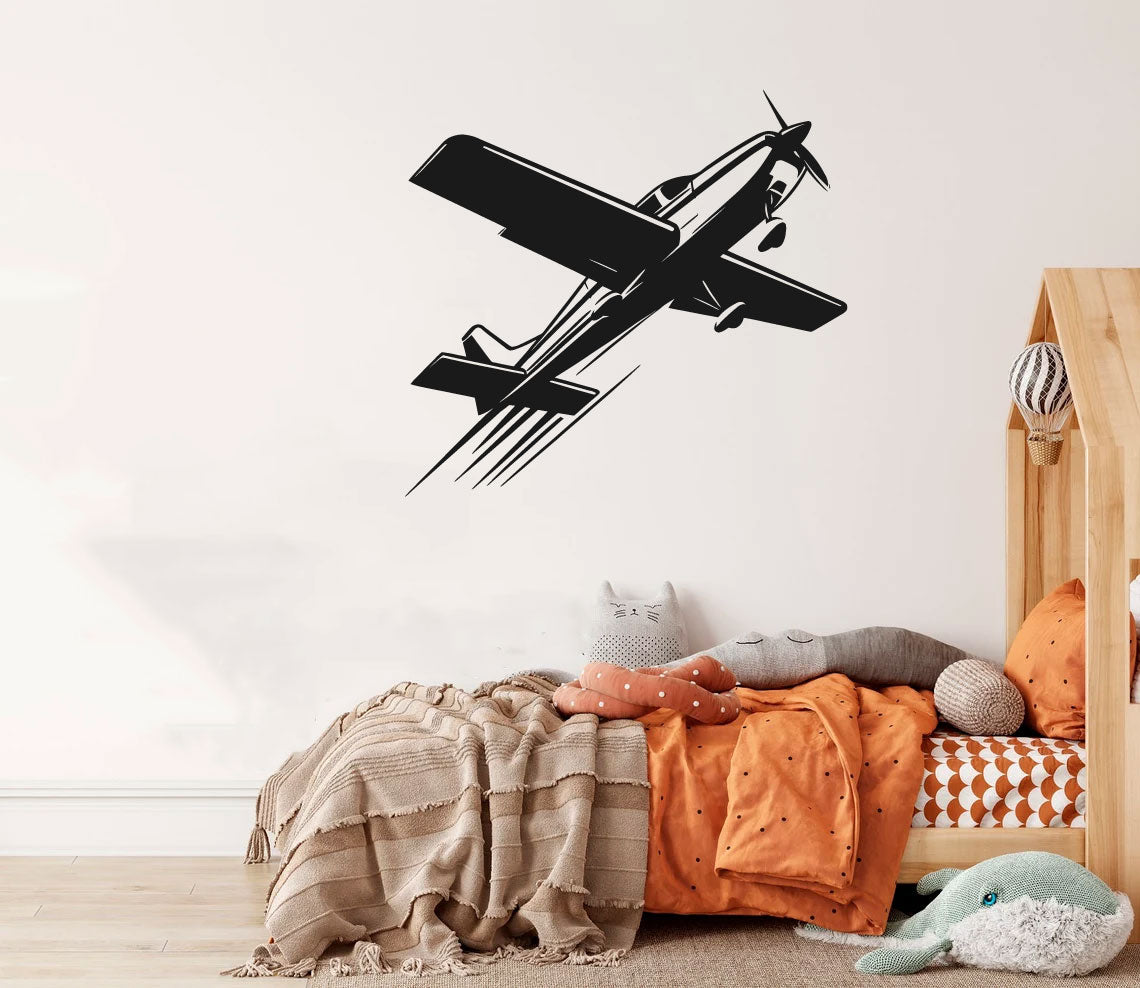 Piper Cherokee Airplane Silhouette Vinyl Wall Decal