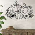 Pumpkin Sunflower Silhouette Vinyl Wall Decal