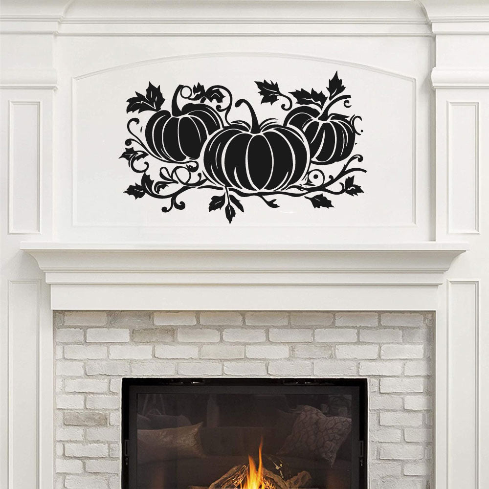 Pumpkin Patch Silhouette Vinyl Wall Decal