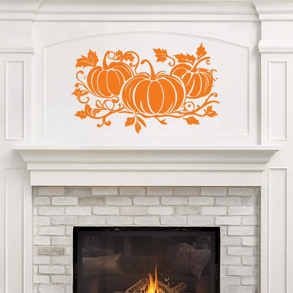 Pumpkin Patch Silhouette Vinyl Wall Decal