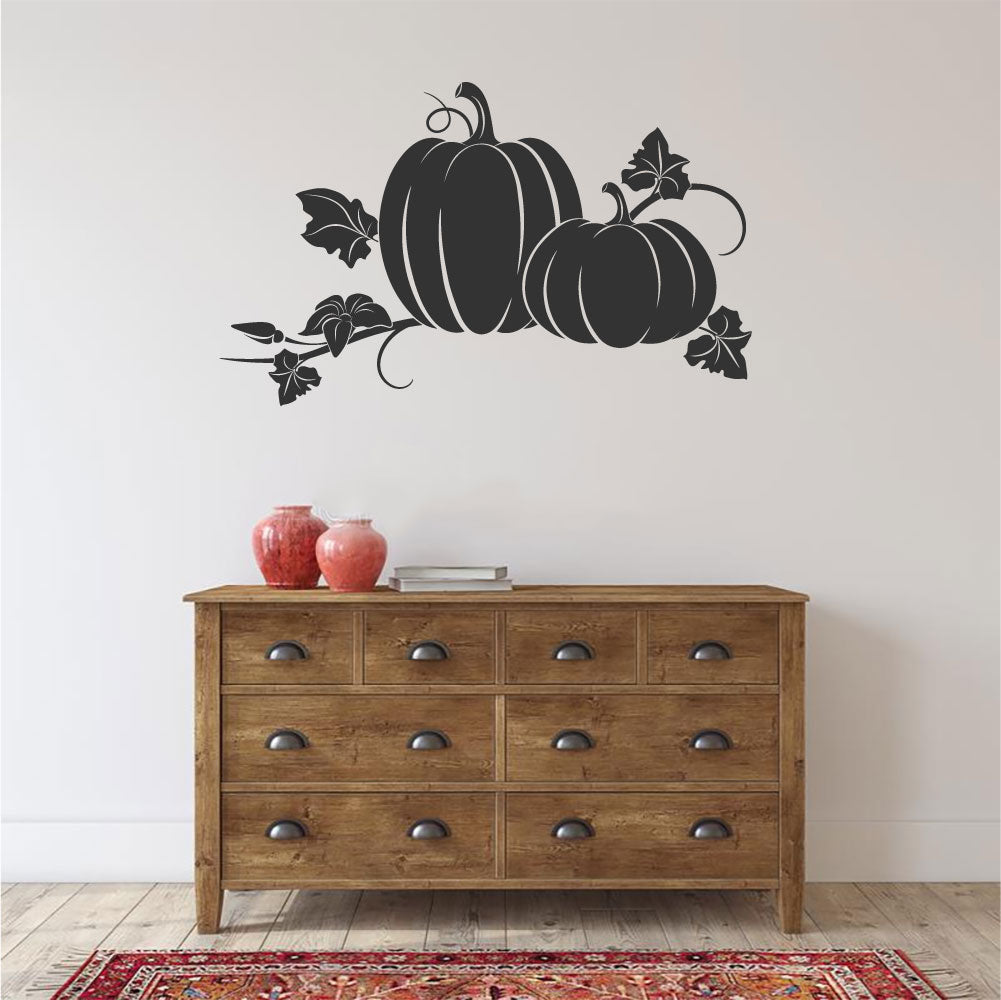 Pumpkin Silhouette Vinyl Wall Decal