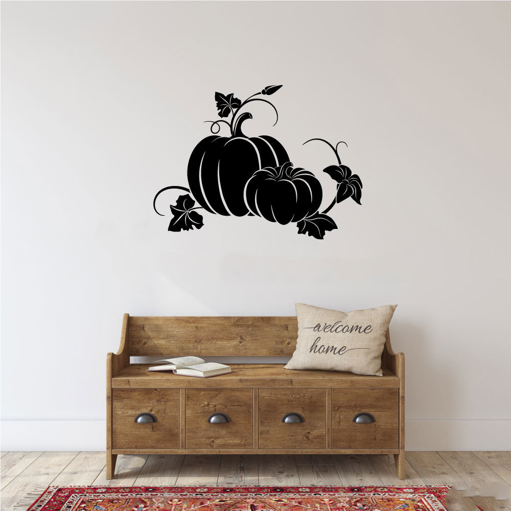 Pumpkin Silhouette Vinyl Wall Decal