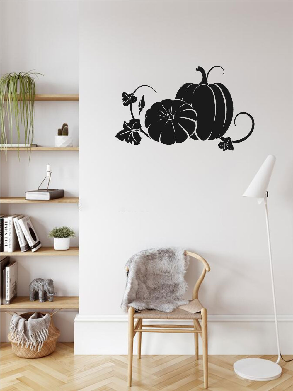Pumpkin Silhouette Vinyl Wall Decal