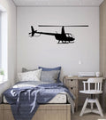 Robinson R44 Helicopter Silhouette Vinyl Wall Decal