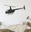 Robinson R66 Helicopter Silhouette Vinyl Wall Decal
