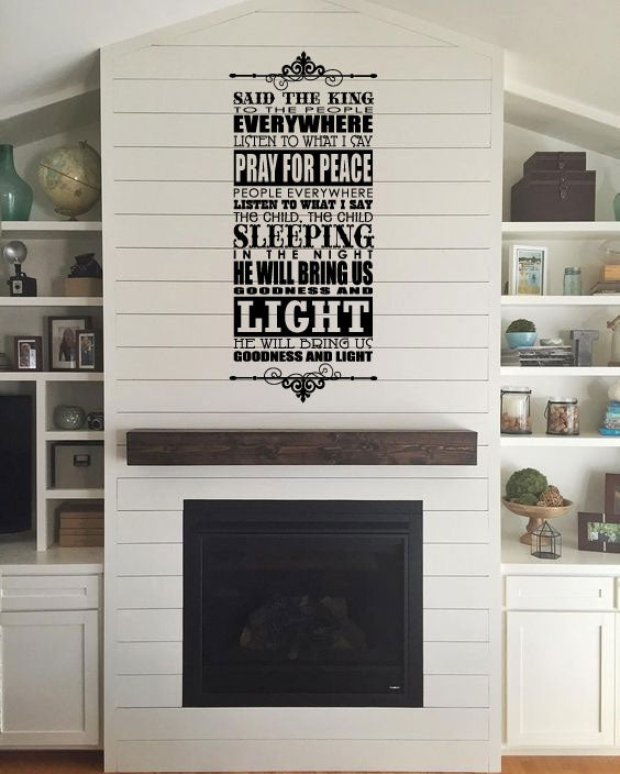 Said The King To The People Everywhere Christmas Vinyl Wall Decal