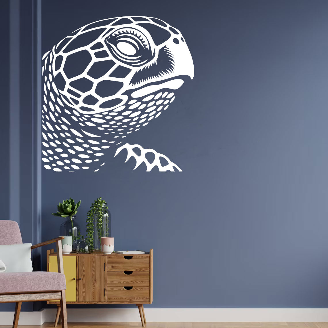 Sea Turtle Face Vinyl Wall Decal