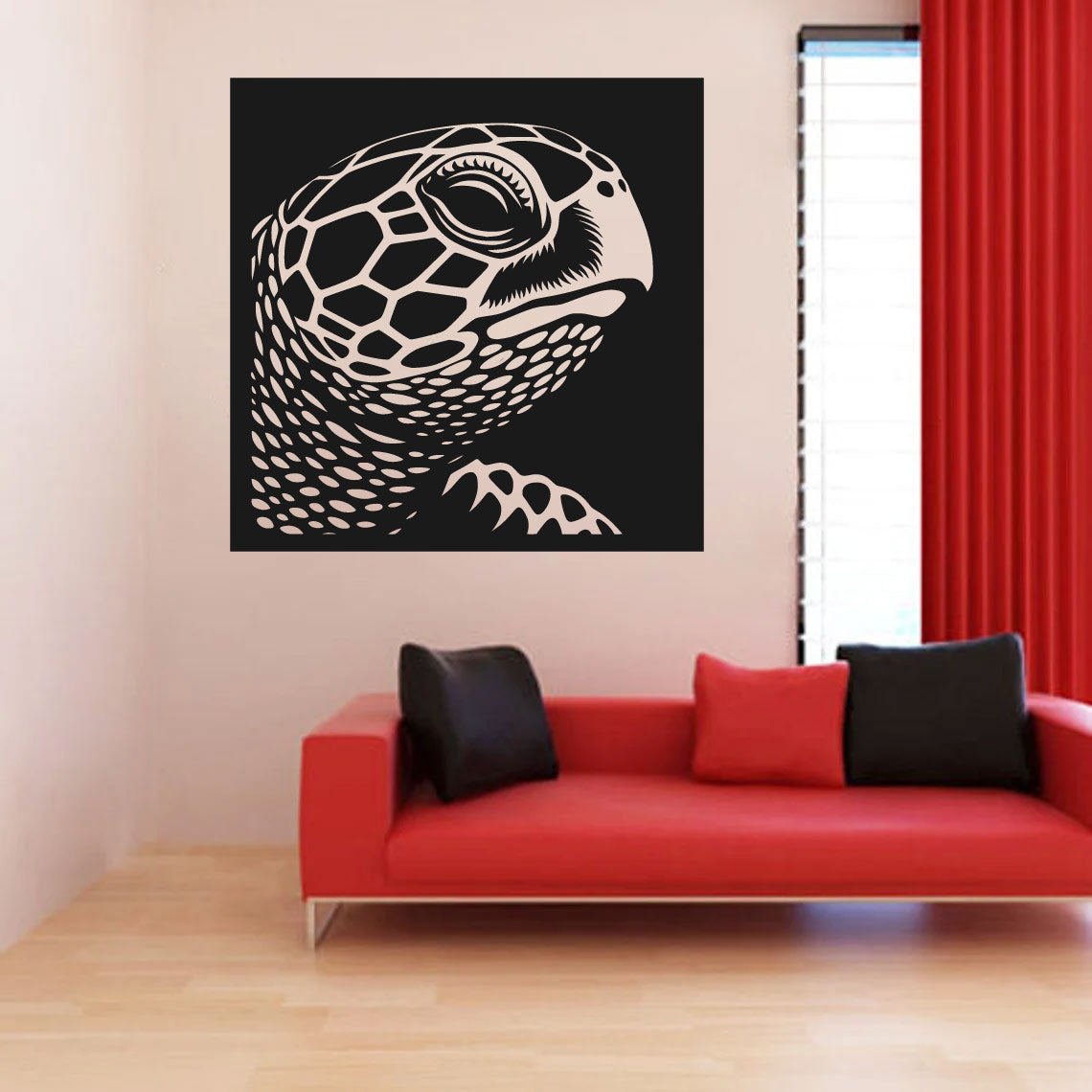 Sea Turtle Face Vinyl Wall Decal