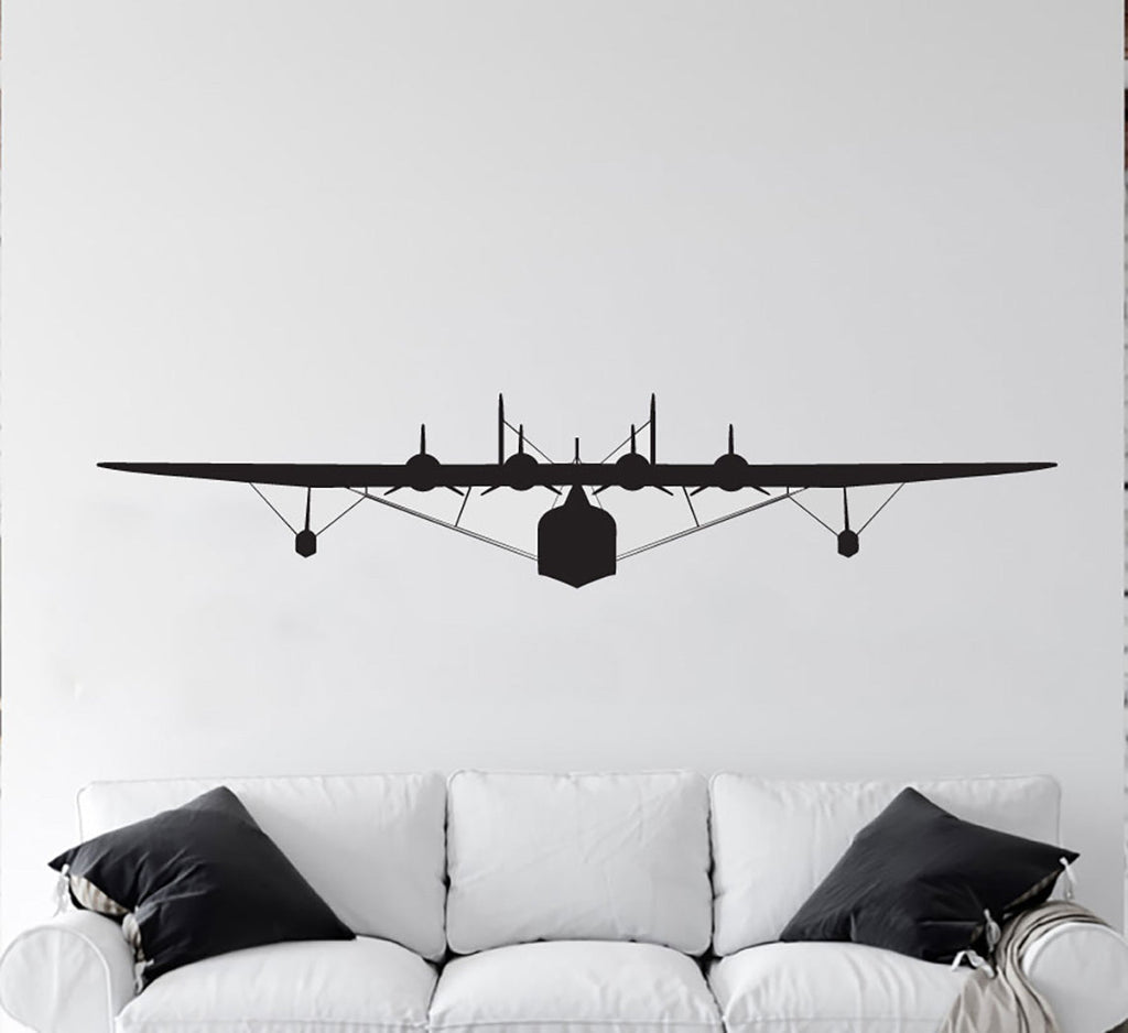 Sikorsky S-42 Airplane Silhouette Vinyl Wall Decal