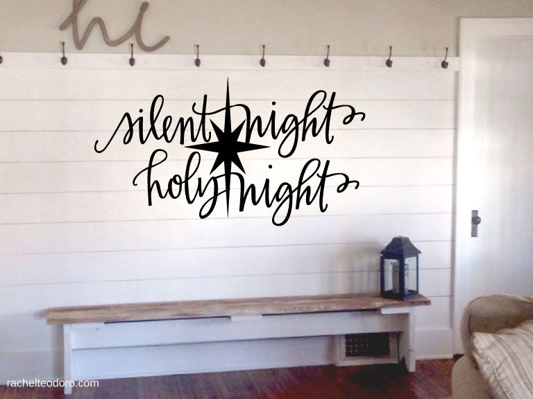 Silent Night Holy Night Christmas Vinyl Wall Decal
