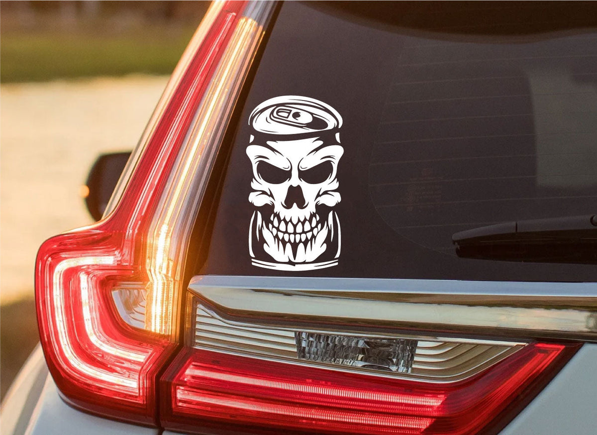 Skull Can Vinyl Wall Decal