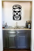 Skull Can Vinyl Wall Decal