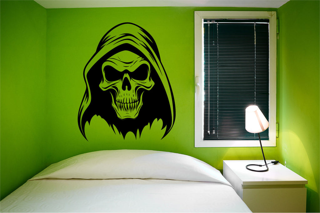 Skull In Hoodie Vinyl Wall Decal
