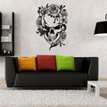 Skull with Snake and Roses Vinyl Wall Decal