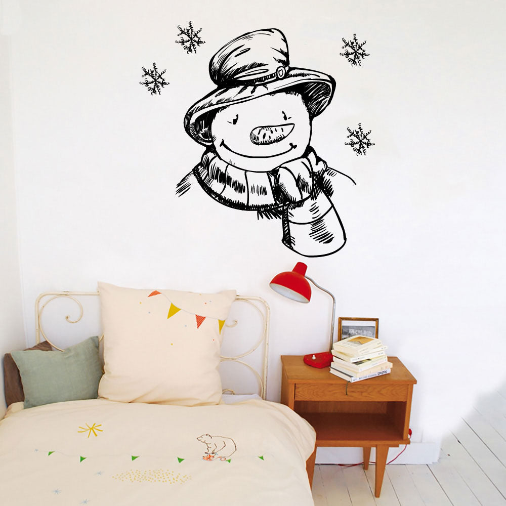 Snowman Christmas Vinyl Wall Decal
