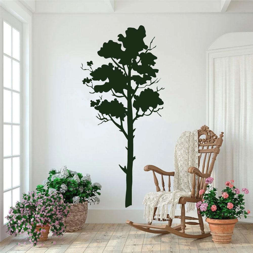 Spruce Pine Tree Silhouette Vinyl Wall Decal