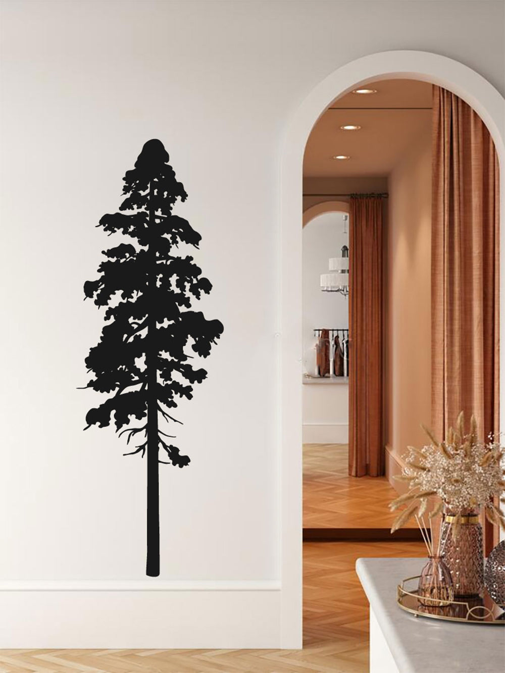 Spruce Pine Tree Silhouette Vinyl Wall Decal