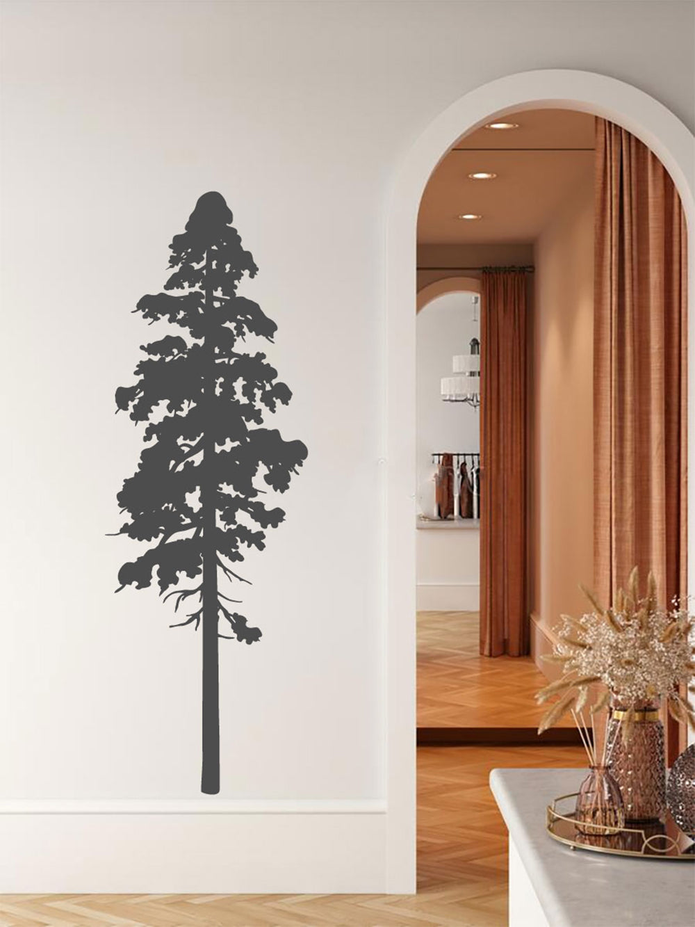 Spruce Pine Tree Silhouette Vinyl Wall Decal