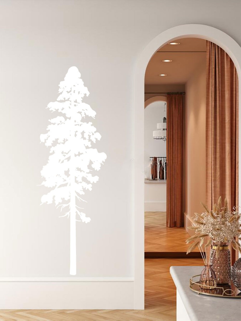 Spruce Pine Tree Silhouette Vinyl Wall Decal