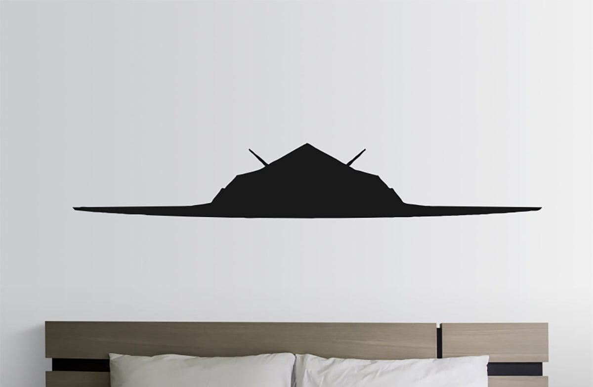 Stealth Military Airplane Silhouette Vinyl Wall Decal