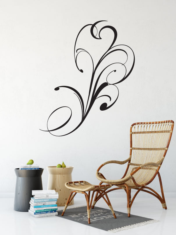 Swirls Vinyl Home Decor Wall Decal 