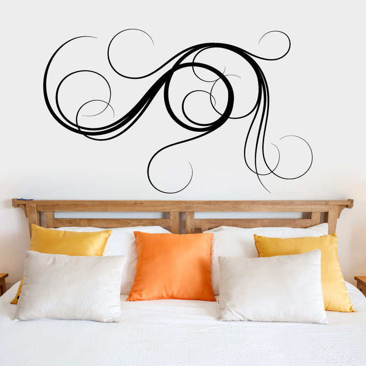 Swirls Vinyl Home Decor Wall Decal 