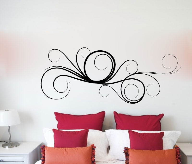 Swirls Vinyl Home Decor Wall Decal 