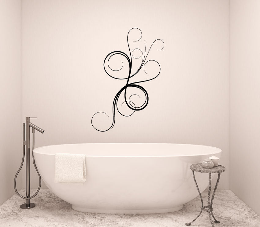 Swirls Vinyl Home Decor Wall Decal 