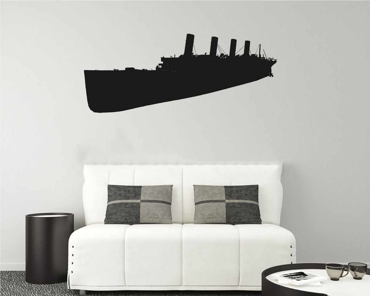 Titanic Ship Silhouette Vinyl Wall Decal
