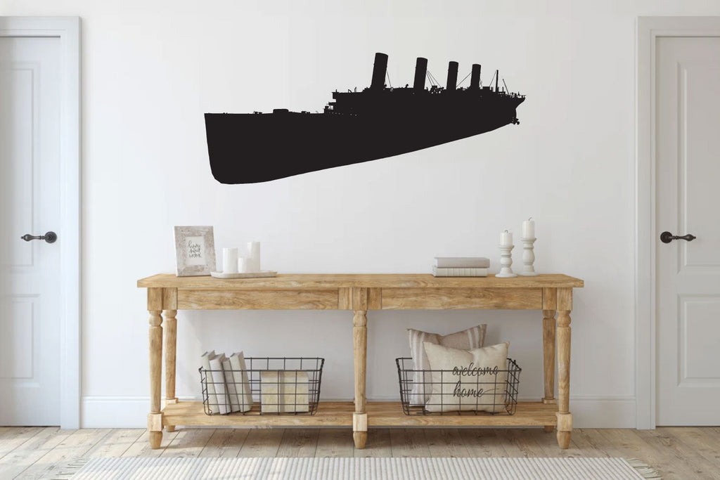 Titanic Ship Silhouette Vinyl Wall Decal