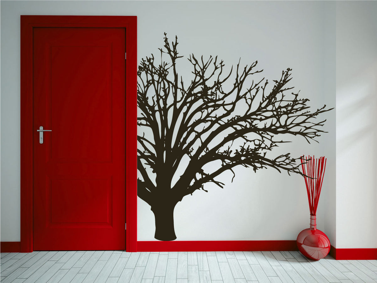 Tree Half Silhouette Vinyl Wall Decal