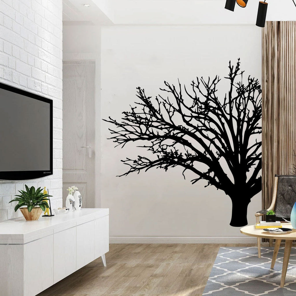 Tree Half Silhouette Vinyl Wall Decal
