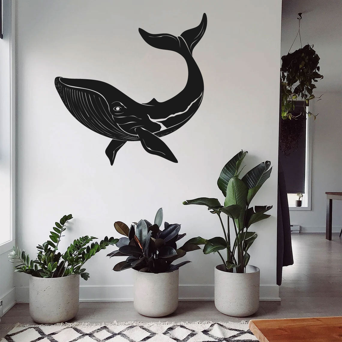 Humpback Whale Silhouette Vinyl Wall Decal