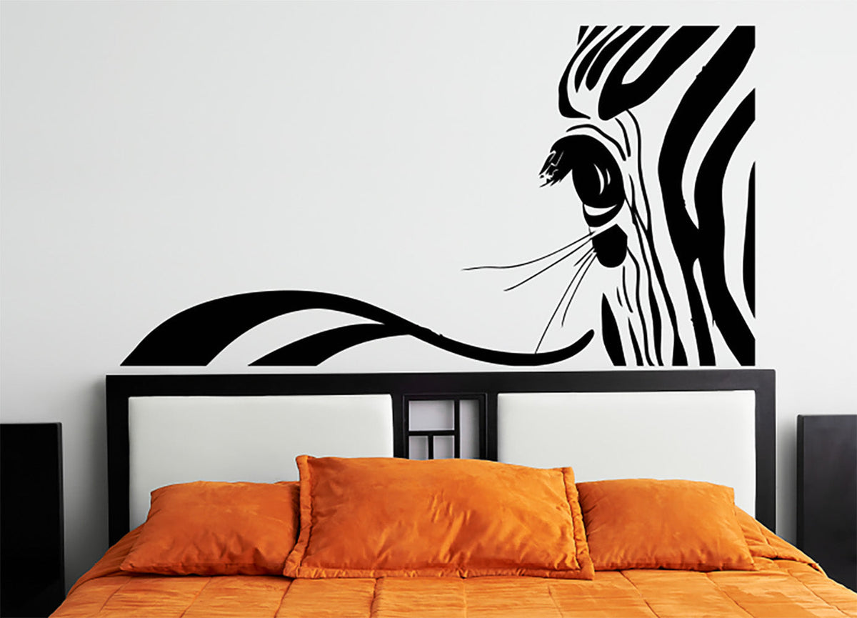 Zebra Vinyl Home Decor Wall Decal 