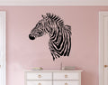 Zebra Head Silhouette Vinyl Home Decor Wall Decal 