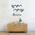 Aquarius Zodiac Flower Sign Vinyl Wall Decal