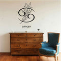 Cancer Zodiac Floral Sign Vinyl Wall Decal