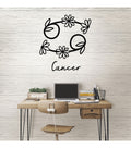 Cancer Zodiac Flower Sign Vinyl Wall Decal