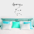Zodiac Astrology Astronomy Constellation of Stars Aquarius Sign Symbol Vinyl Home Decor Wall Decal 