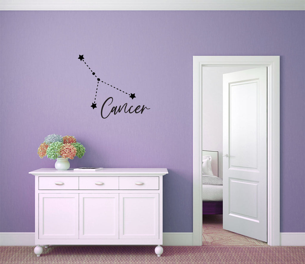 Cancer Zodiac Constellation of Stars Vinyl Wall Decal