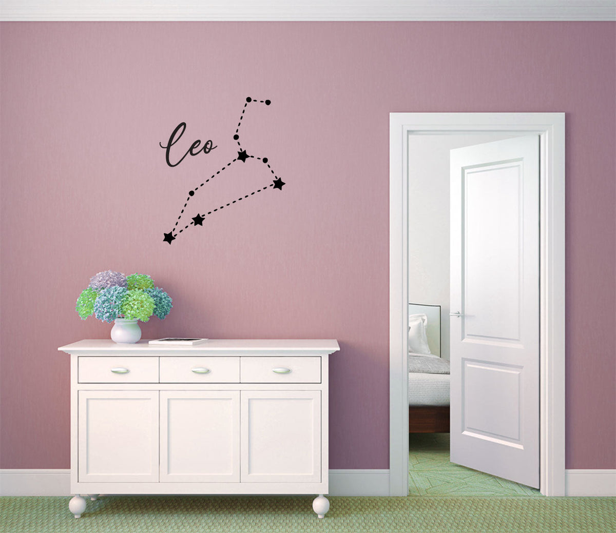Leo Zodiac Constellation of Stars Vinyl Wall Decal